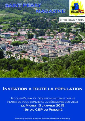 Couverture du magazine de Saint-P&eacute;ray - Hiver 2015