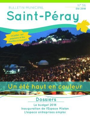 Couverture du magazine de Saint-P&eacute;ray - Été 2018