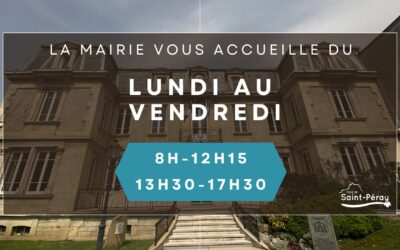 Horaires d’ouverture pour la mairie